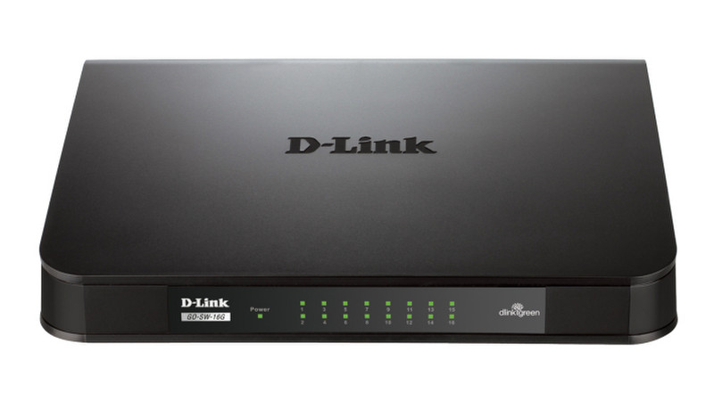 D-Link GO-SW-16G Неуправляемый L2 Gigabit Ethernet (10/100/1000) Черный