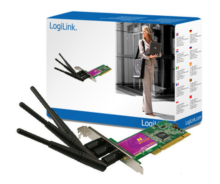 LogiLink Wireless LAN PCI card 300 MBit 802.11n 2T3R 300Мбит/с сетевая карта