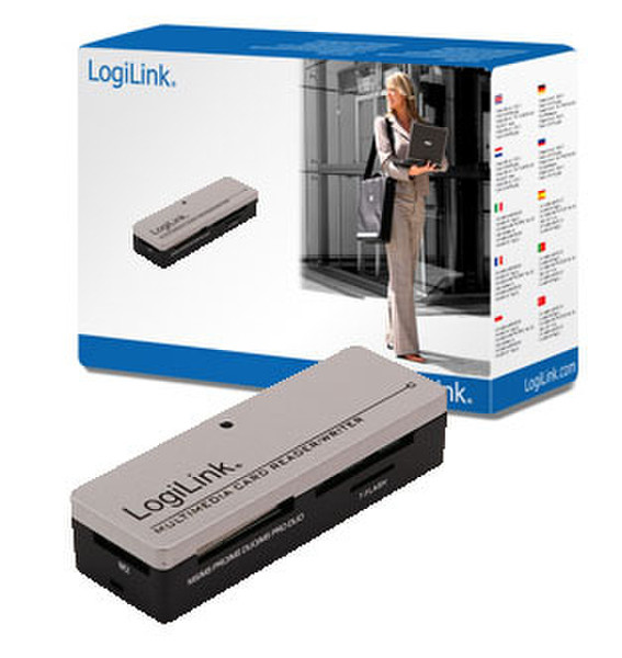 LogiLink Cardreader USB 2.0 extern Mini All-in-1 USB 2.0 Черный устройство для чтения карт флэш-памяти