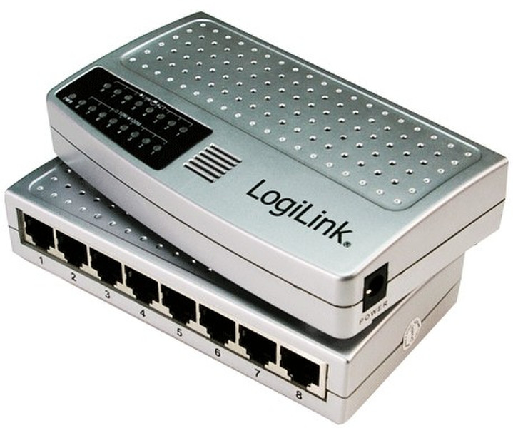 LogiLink Fast Ethernet Desktop Switch 8-Port Managed Silver