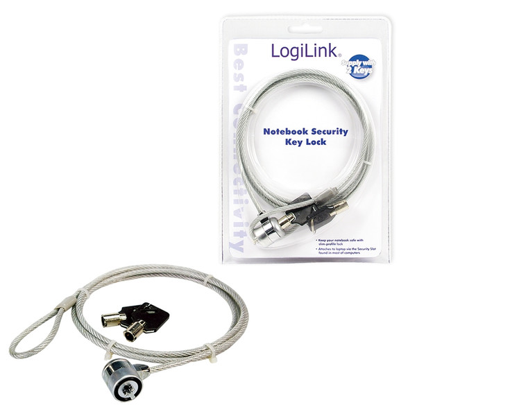 LogiLink Notebook Security Lock 1.5м кабельный замок