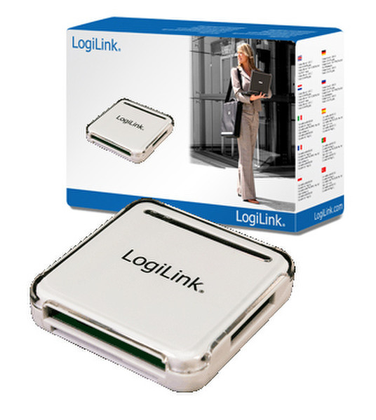 LogiLink Cardreader USB 2.0 external 61-in-1 Silber Kartenleser