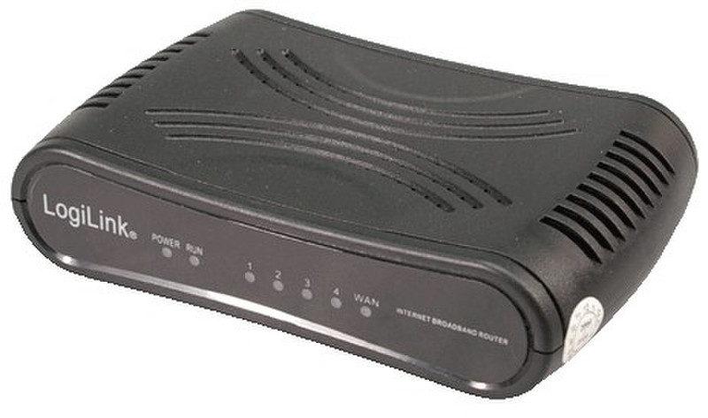 LogiLink Fast Ethernet Broadband Router with 4-Port Switch Black wireless router