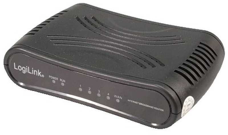 LogiLink Fast Ethernet Broadband Router with 4-Port Switch Schwarz WLAN-Router