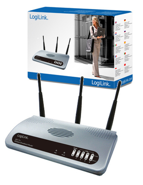 LogiLink WL0028 Black,Silver wireless router