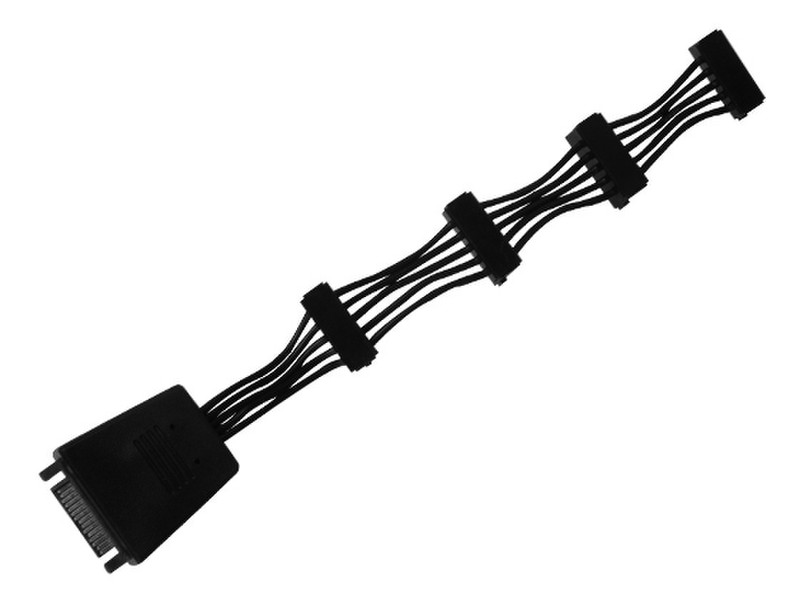 Silverstone CP06-E4 0.19м SATA 4x SATA Черный кабель SATA