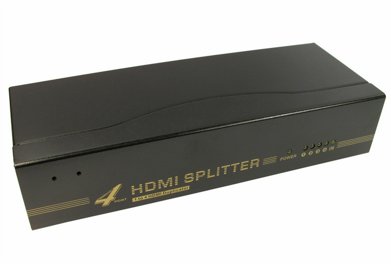 Cables Direct NLHDSP204-3D Cable splitter Schwarz Kabelspalter oder -kombinator