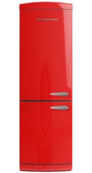 Bompani BOCB698R freestanding 302L A+ Red fridge-freezer