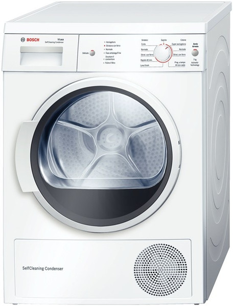 Bosch WTW86107IT Отдельностоящий Фронтальная загрузка 7кг A++ Белый сушилка для белья