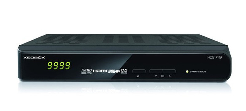 Xeofix HDS 7119 Спутник Full HD Черный приставка для телевизора