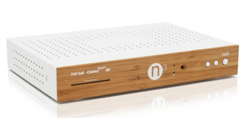 Neli Base N3 Satellite Full HD White,Wood TV set-top box