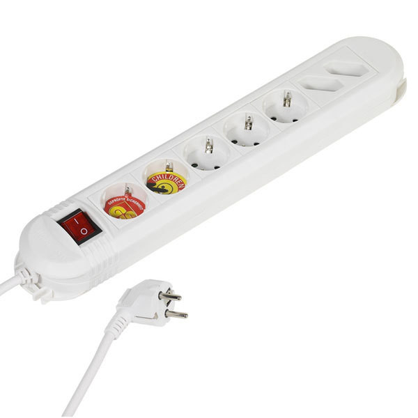 Vivanco EKS5/2 W 7AC outlet(s) 250V 1.4m White surge protector