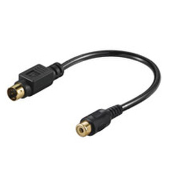 Wentronic AVK 261-020 0.20m 0.2m S-Video (4-pin) RCA Black