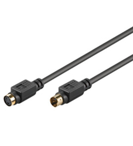 Wentronic AVK 210-100 1.0m 1m S-Video (4-pin) S-Video (4-pin) Black S-video cable