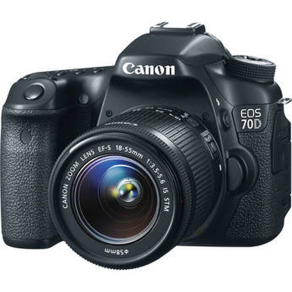 Canon EOS 70D Однообъективный зеркальный фотоаппарат с объективом 20.2МП CMOS 5472 x 3648пикселей Черный