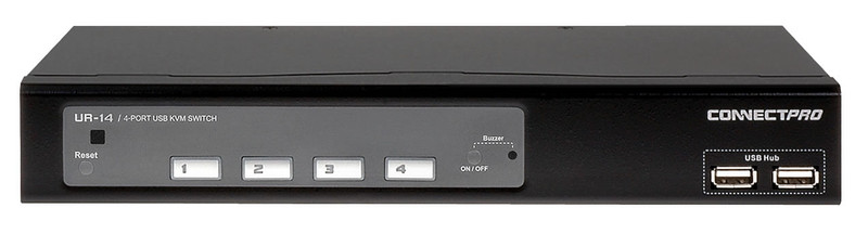 ConnectPRO UR-14 Schwarz Tastatur/Video/Maus (KVM)-Switch