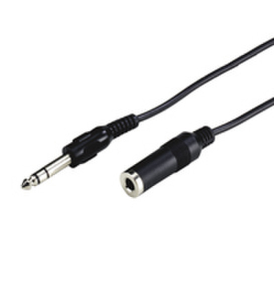 Wentronic AVK 416-500 5.0m 5m 6.35mm 6.35mm Schwarz Audio-Kabel