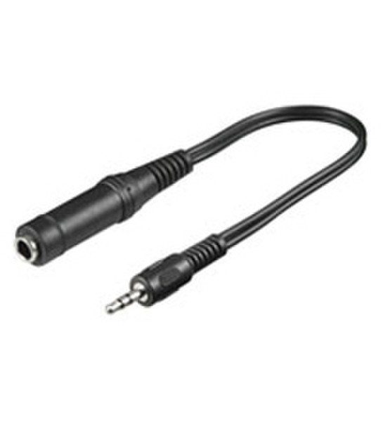 Wentronic AVK 323-020 0.2m 0.2m 3.5mm 6.35mm Schwarz Audio-Kabel