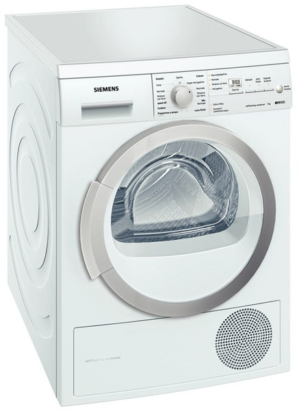 Siemens WT46W367IT Freistehend Frontlader 7kg A++ Silber, Weiß Wäschetrockner