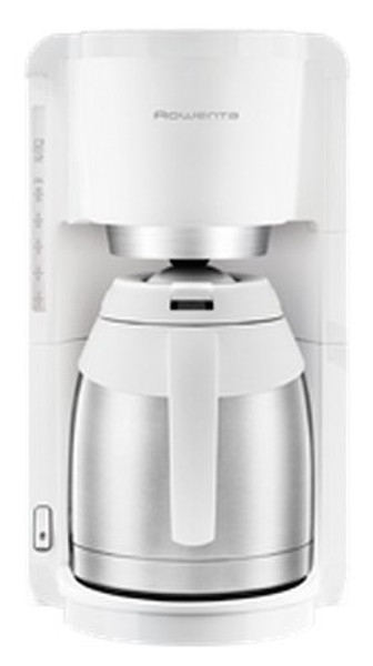 Rowenta Thermo Drip coffee maker 1.25L 12cups Stainless steel,White