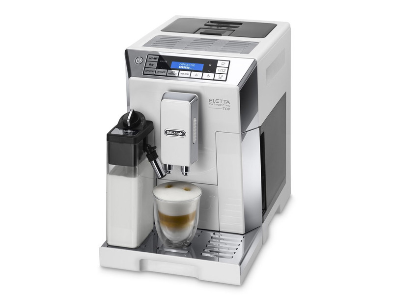 DeLonghi Eletta Cappuccino Espresso machine Stainless steel,White