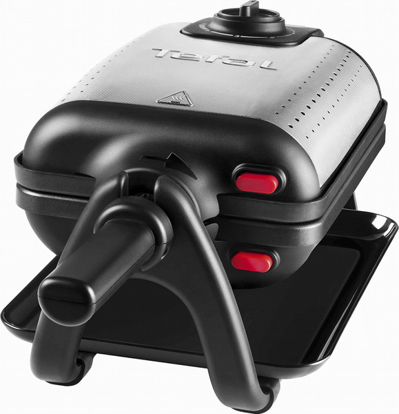 Tefal Kingsize 2Waffel(n) 1200W Schwarz, Edelstahl Waffeleisen