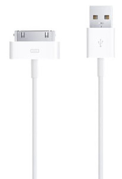 Apple MA591E/C USB A 30-pin Weiß Handykabel