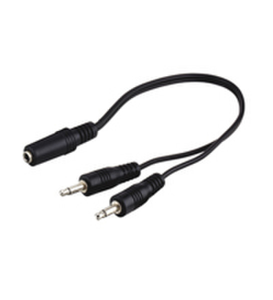 Wentronic AVK 325-020 0.2m 0.2м 3.5mm Черный аудио кабель