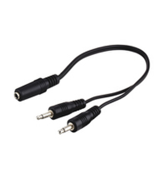 Wentronic AVK 325-020 0.2m 0.2m 3.5mm Schwarz Audio-Kabel