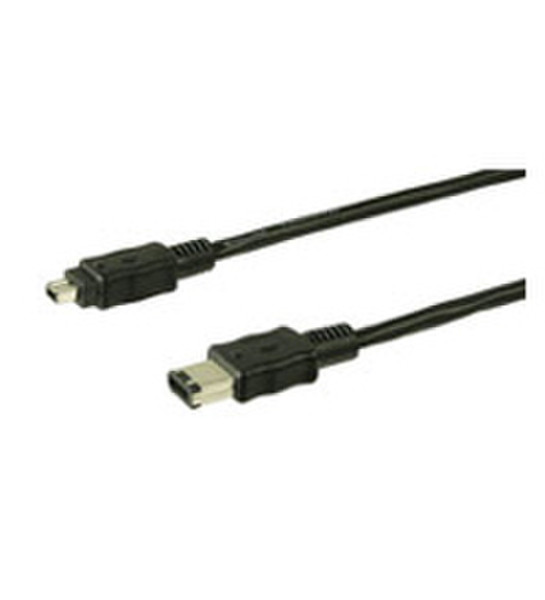 Wentronic CAK IEEE 1394 6P/4P 1.8m FIRE WIRE 1.8m Black firewire cable