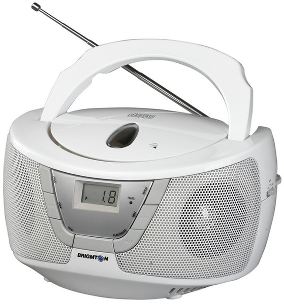 Brigmton W-410-B Digital 2.4W Weiß CD-Radio