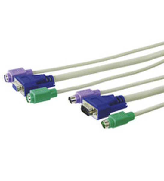 Wentronic CAK KVM 3 180 1xVGA MF/2xPS2 MF 1.8m 1.8m KVM cable