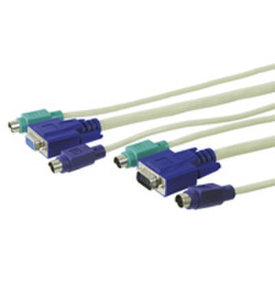 Wentronic CAK KVM 1 180 1xVGA MF/2xPS2 MM 1.8m 1.8m PS/2 cable