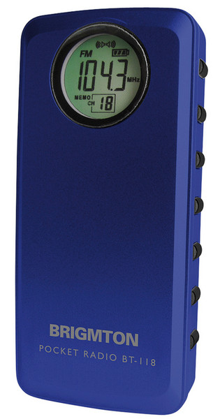 Brigmton BT-118-A Персональный Цифровой Синий радиоприемник