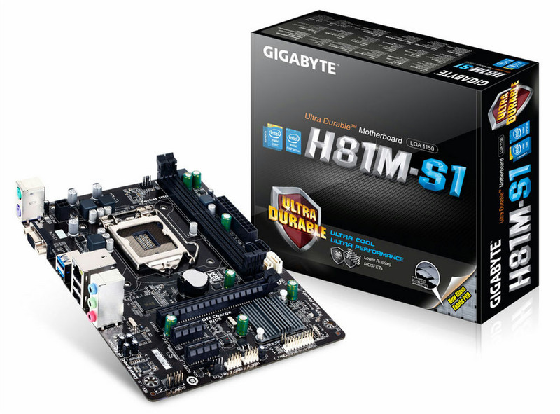 Gigabyte GA-H81M-S1 Intel H81 Socket H3 (LGA 1150) Micro ATX motherboard