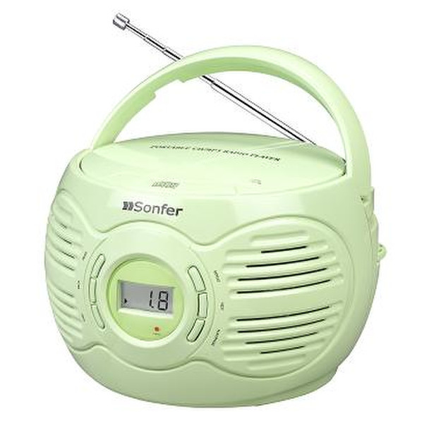 Brigmton SFB-409-V Аналоговый 2.4Вт Зеленый CD радио