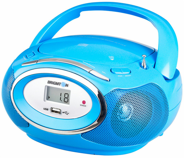 Brigmton W-410-A Цифровой 2.4Вт Синий CD радио