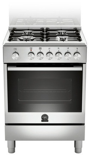 Bertazzoni La Germania TU6 4C 61 C X T Отдельностоящий Gas hob A Нержавеющая сталь кухонная плита