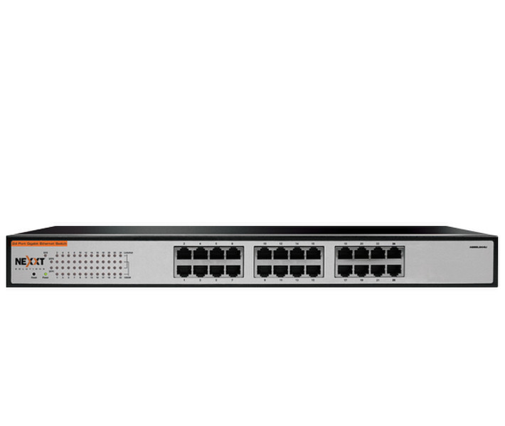 Nexxt Solutions ASBEL244U Неуправляемый L2 Gigabit Ethernet (10/100/1000) 19U Черный сетевой коммутатор