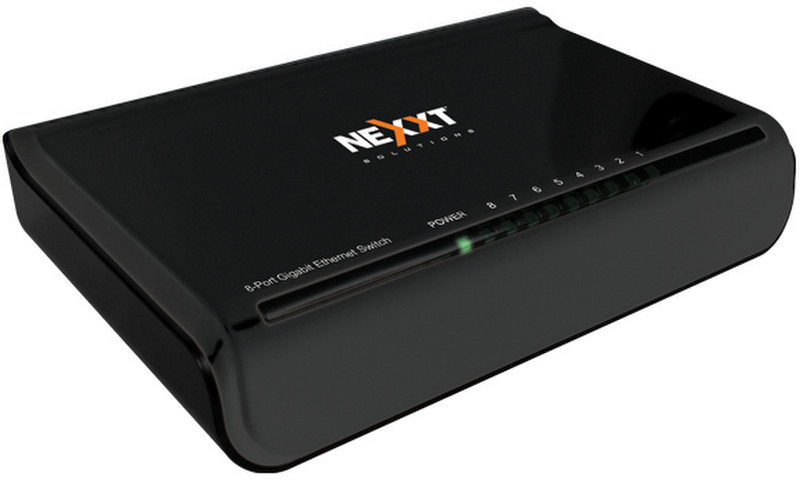 Nexxt Solutions ASBDT84U1 Неуправляемый Gigabit Ethernet (10/100/1000) Черный сетевой коммутатор