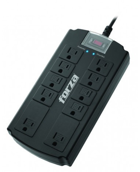 Forza Power Technologies FSP-10NN 10AC outlet(s) 100-240V 1.5m Black surge protector