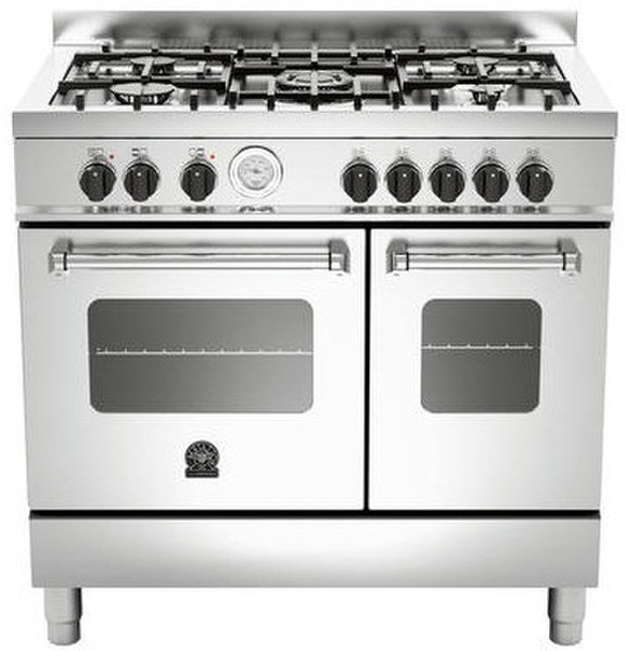 Bertazzoni La Germania AMD 5C 61 B X T Отдельностоящий Gas hob A Нержавеющая сталь кухонная плита