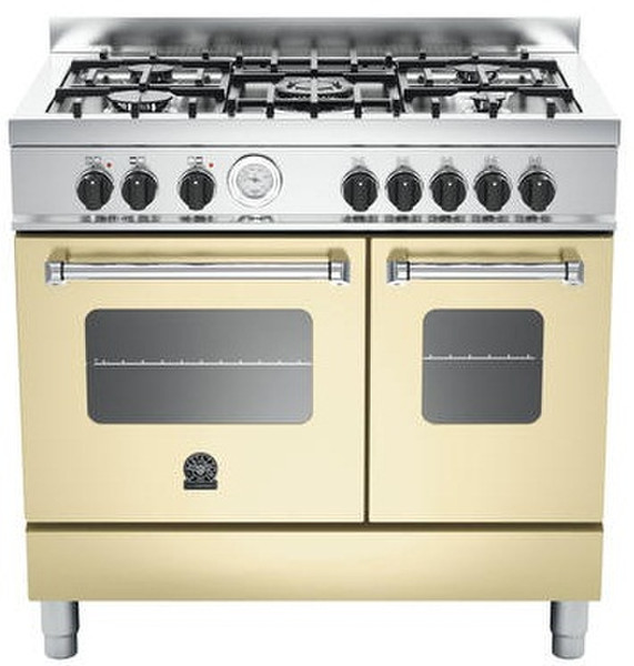 Bertazzoni La Germania AMD 5C 61 B CR T Freistehend Gas hob A Cremefarben Küchenherd