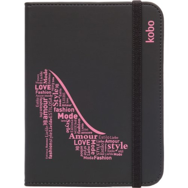 Kobo N613-LOV-2BK Cover case Schwarz Tablet-Schutzhülle