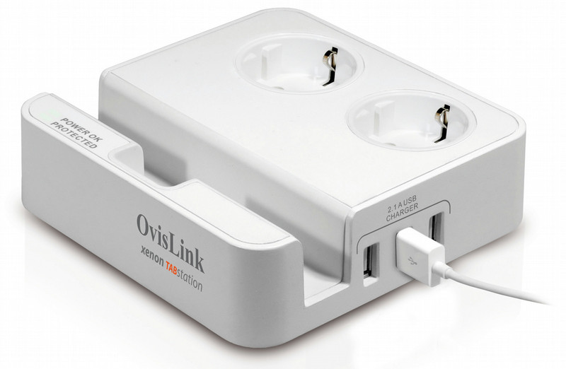 OvisLink XENON TAB 2AC outlet(s) 250V White surge protector