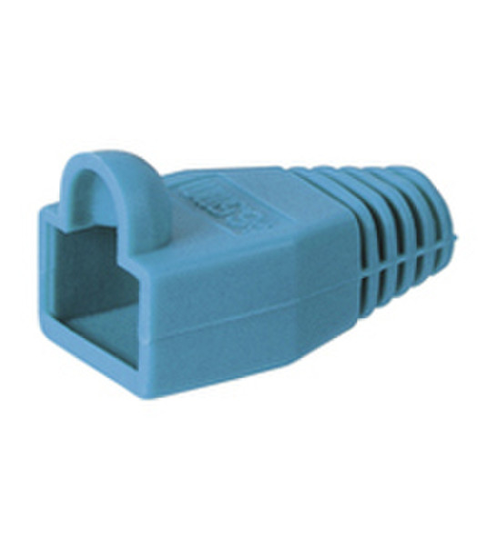Wentronic Strain relief boot for RJ45 plugs Blue cable clamp