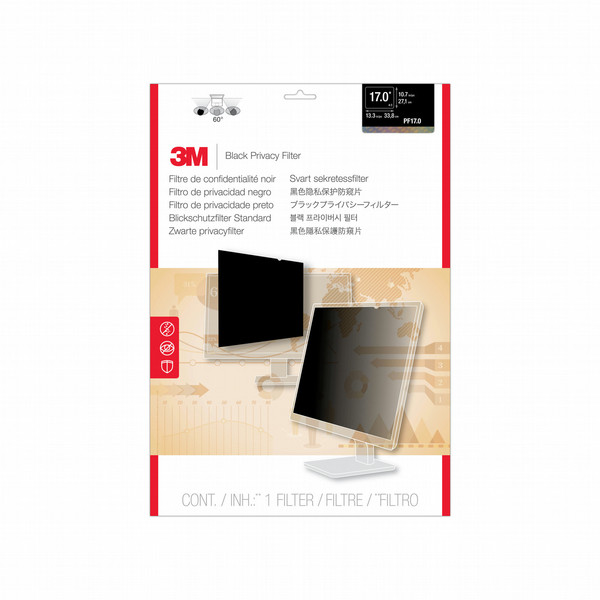 3M PF17.0 17" Monitor Frameless display privacy filter