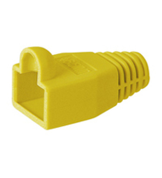 Wentronic Strain relief boot for RJ45 plugs Yellow cable clamp