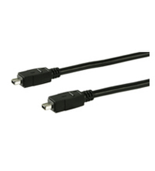 Wentronic CAK IEEE 1394 4P/4P 3m FIRE WIRE 3m Black firewire cable