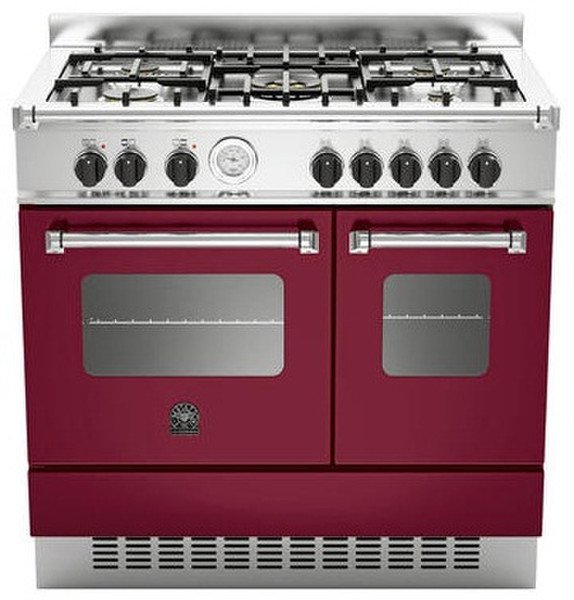 Bertazzoni La Germania AMD 5C 61 A VI T Отдельностоящий Gas hob A Красный кухонная плита